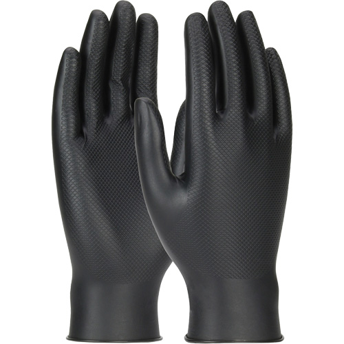 Gants jetables ambidextres Grippaz Skins, T-Grand, Nitrile, 6 mils, Sans poudre, Noir Rideout Tool & Machine Inc.