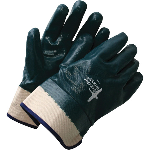 Deny Coated Gloves with Safety Cuffs, One Size, Nitrile Coating, Cotton Shell Rideout Tool & Machine Inc.