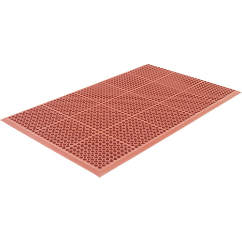 Competitor Series Mats, Slotted, 3' x 5' x 7/8", Orange, Natural Rubber Rideout Tool & Machine Inc.