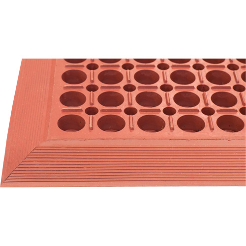 Competitor Series Mats, Slotted, 3' x 5' x 7/8", Orange, Natural Rubber Rideout Tool & Machine Inc.