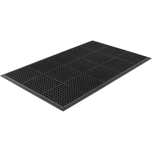 Competitor Series Mats, Slotted, 3' x 5' x 7/8", Black, Natural Rubber Rideout Tool & Machine Inc.