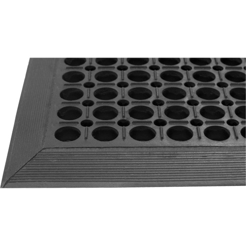 Competitor Series Mats, Slotted, 3' x 5' x 7/8", Black, Natural Rubber Rideout Tool & Machine Inc.