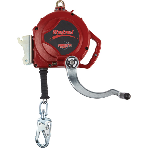 Rebel Self-Retracting Lifeline, 50', Galvanized Steel, Swivel Rideout Tool & Machine Inc.