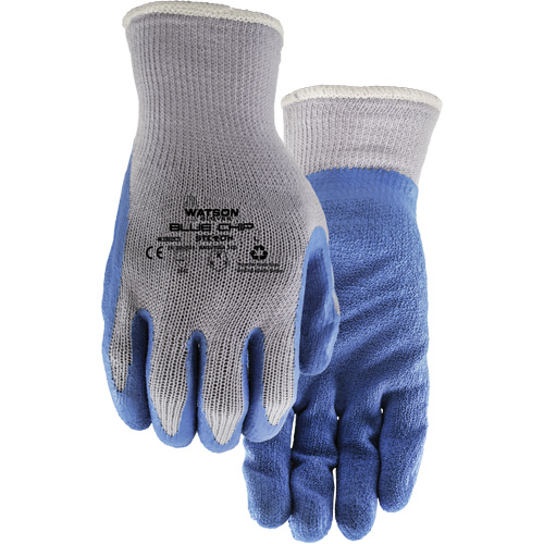 Stealth Blue Chip Coated Gloves, Large, Rubber Latex Coating, 10 Gauge, Polyester Shell Rideout Tool & Machine Inc.