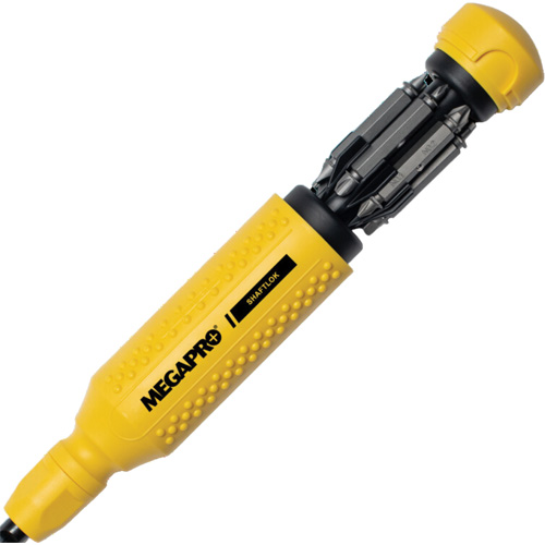 Original SHAFTLOK 15-in-1 Multi-Bit Screwdriver, 8-37/50" L, Textured Handle Rideout Tool & Machine Inc.