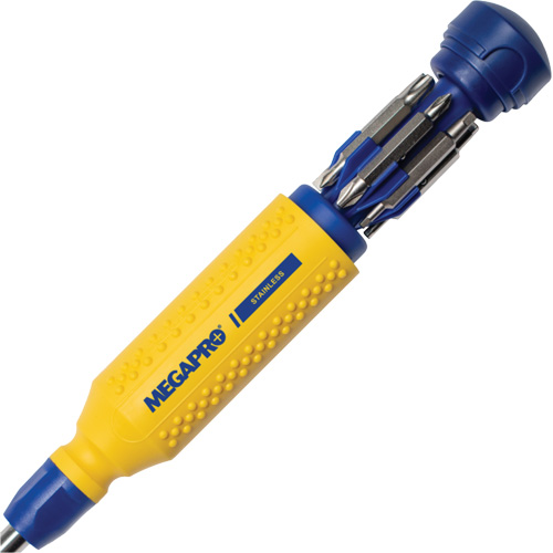 Tournevis multi embouts en acier inoxydable Original 15-en-1, 8-37/50" lo, Prise Textur&eacute; Rideout Tool & Machine Inc.