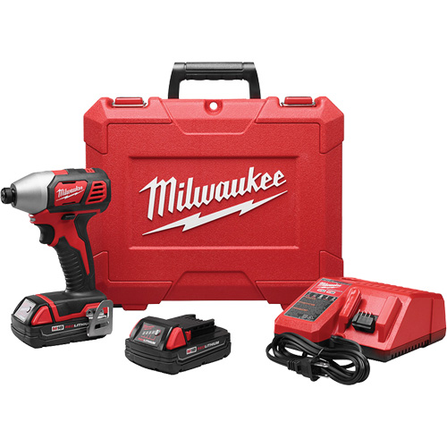 Trousse de tournevis &agrave; percussion hexagonal M18, 1/4", 1500 lb-po Couple max., 18 V, Lithium-ion Rideout Tool & Machine Inc.