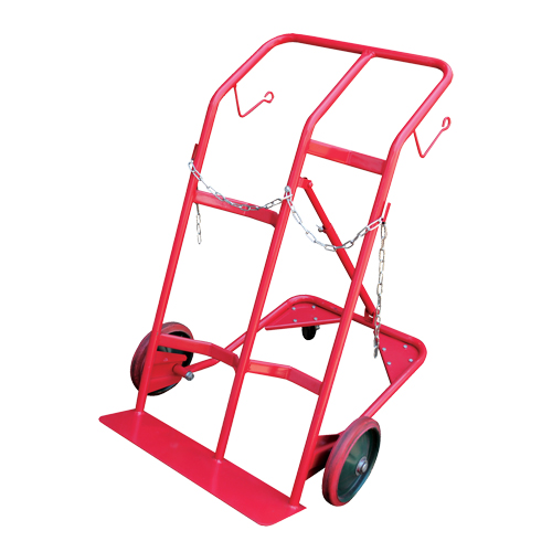 Cylinder Cart, Mold-on Rubber Wheels, 25-1/2"W x 7"L Base, 350 lbs. Rideout Tool & Machine Inc.