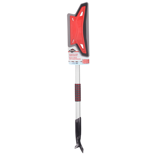 Balai &agrave; neige anti&eacute;gratignures, T&eacute;lescopique, lame Mousse de CAV/E, 52" Longueur, Rouge Rideout Tool & Machine Inc.