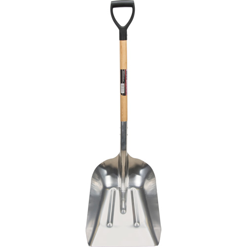 Scoop Shovel, Wood, Aluminum Blade, D-Grip Handle, 24-1/2" Length Rideout Tool & Machine Inc.