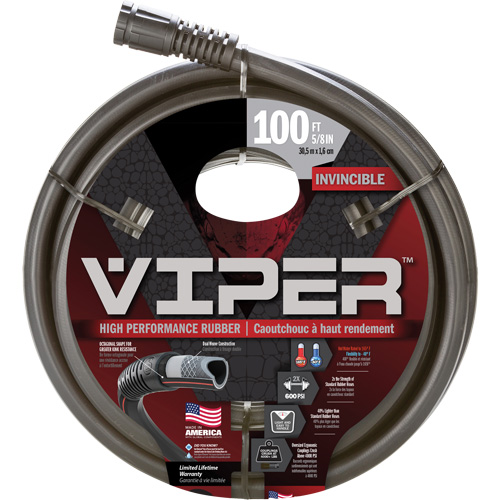 Viper&reg; High Performance Hose, Rubber, 5/8" dia. x 100' Rideout Tool & Machine Inc.
