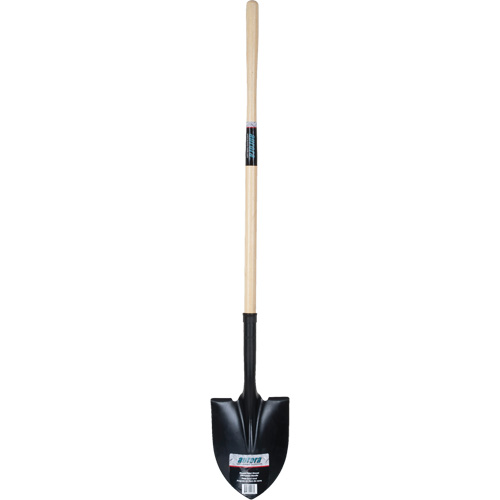 Round Point Shovel, Tempered Steel Blade, Hardwood, Straight Handle Rideout Tool & Machine Inc.