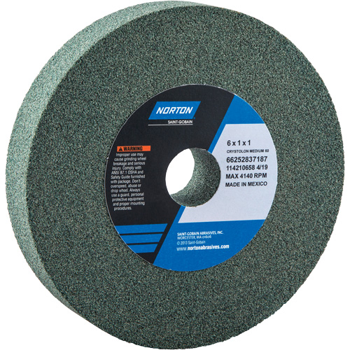 Meules pour rectifieuses d'&eacute;tabli - Meules Gemini, 6" x 1", Arbre de 1" Rideout Tool & Machine Inc.