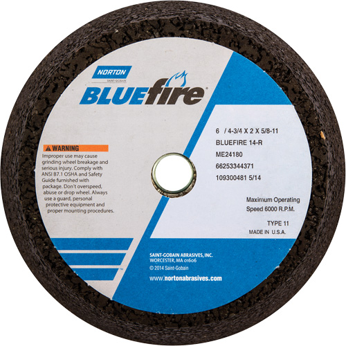 Disque &agrave; &eacute;barbage portatif non renforc&eacute; BlueFire Rideout Tool & Machine Inc.