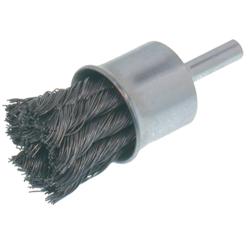 Economy Knot Wire End Brush, 1" Dia., 0.02 Wire Dia., 1/4" Shank Rideout Tool & Machine Inc.