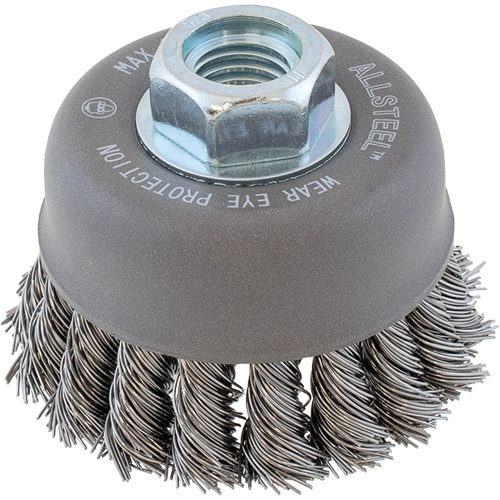 Brosse m&eacute;tallique ALLSTEEL, 3" dia. x 5/8"-11 arbre Rideout Tool & Machine Inc.