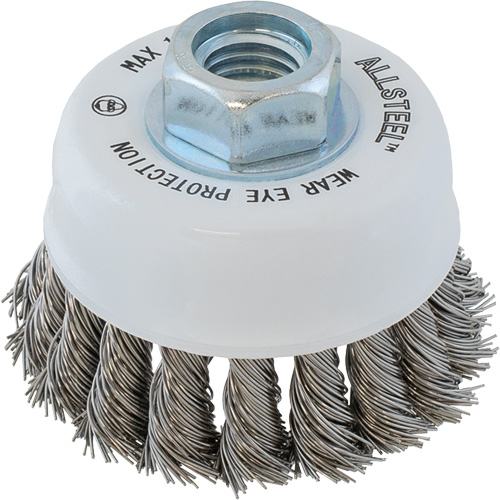 Brosse m&eacute;tallique ALLSTEEL, 3" dia. x 5/8"-11 arbre Rideout Tool & Machine Inc.