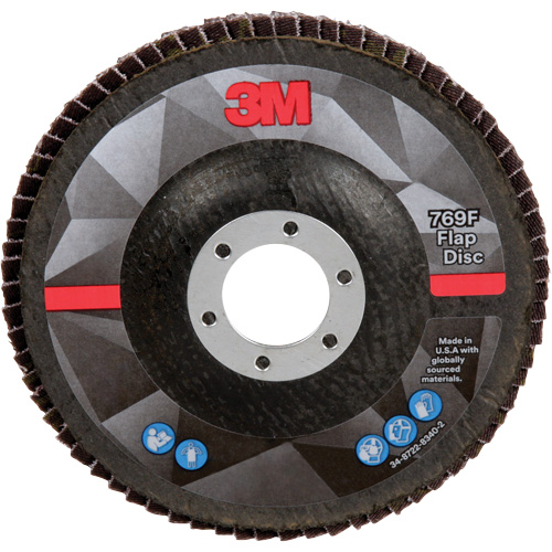 Disque &agrave; lamelles &agrave; changement rapide 769F, 5" x 7/8", Type 27, Grain 40+, C&eacute;ramique Rideout Tool & Machine Inc.