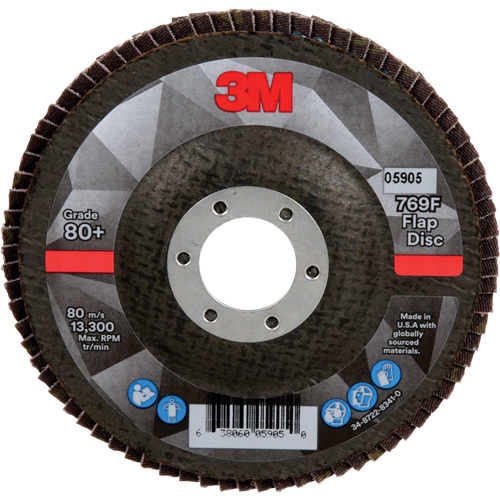 Disque &agrave; lamelles &agrave; changement rapide 769F, 4-1/2" x 7/8", Type 27, Grain 80+, C&eacute;ramique Rideout Tool & Machine Inc.