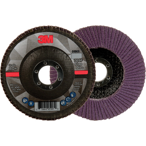Disque &agrave; lamelles &agrave; changement rapide 769F, 4-1/2" x 7/8", Type 27, Grain 80+, C&eacute;ramique Rideout Tool & Machine Inc.