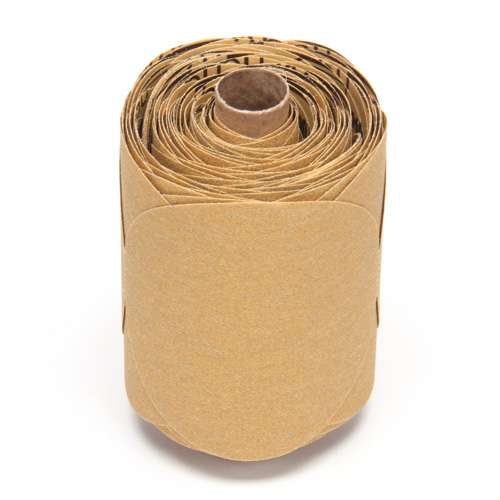 Disque abrasif dor&eacute; en rouleau de papier Stikit, 5" dia., Grain P220, Oxyde d'aluminium Rideout Tool & Machine Inc.