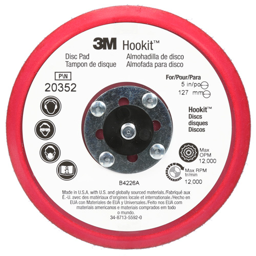 Tampon d'appoint &agrave; profil bas pour disque Hookit Rideout Tool & Machine Inc.