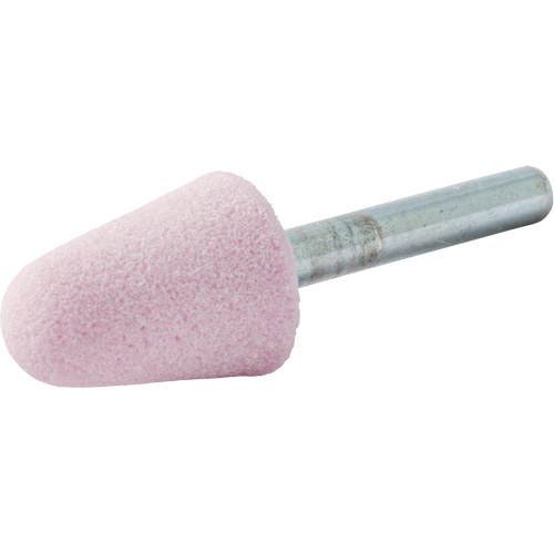 Meule mont&eacute;e vitrifi&eacute;e, A5, Oxyde d'aluminium, 3/4" dia., 1-1/8" lo, 80 Grain Rideout Tool & Machine Inc.