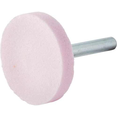 Vitrified Bond Mounted Point, W235, Aluminum Oxide, 1-1/2" Dia., 1/4" L, 80 Grit Rideout Tool & Machine Inc.