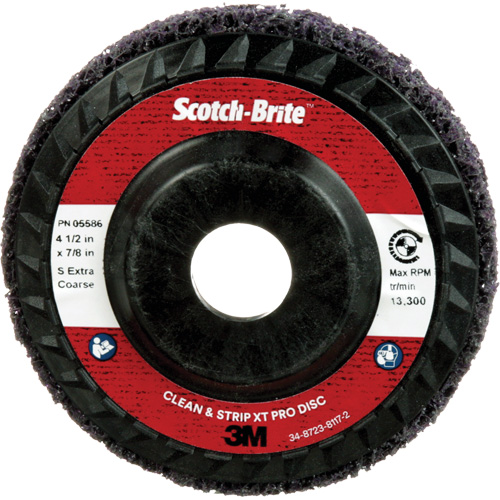 Scotch-Brite Clean and Strip XT Pro Disc XO-DC, 4-1/2" Dia., Extra Coarse Grit, Silicon Carbide Rideout Tool & Machine Inc.