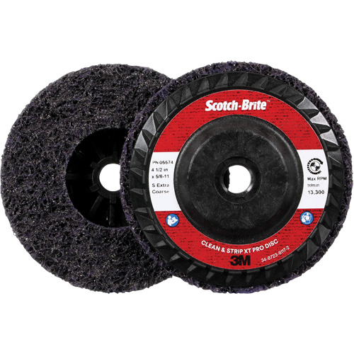 Scotch-Brite Clean and Strip XT Pro Disc XO-DC, 4-1/2" Dia., Extra Coarse Grit, Silicon Carbide Rideout Tool & Machine Inc.