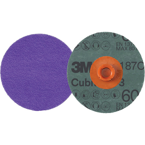 Cubitron 3 Roloc Fibre Disc, 4" Dia., 60+ Grit, Ceramic Rideout Tool & Machine Inc.