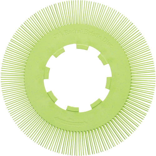 Brosse radiale en soies de pr&eacute;cision type S PN-RB sans adaptateur Scotch-Brite, C&eacute;ramique, Grain 50+, 8" dia. Rideout Tool & Machine Inc.