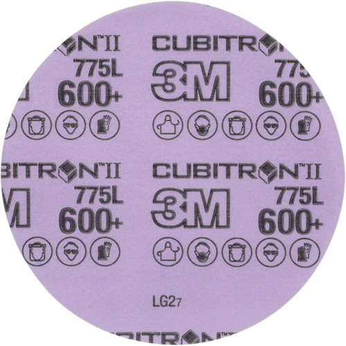 Cubitron II Hookit Film Disc, 5" Dia., 600+ Grit, Ceramic, 3 mil Rideout Tool & Machine Inc.