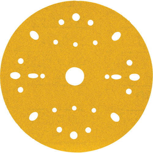 Disque abrasif dor&eacute; Hookit, dia 6", Grain 180, Oxyde d'aluminium, Poids C Rideout Tool & Machine Inc.