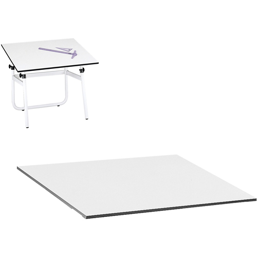 Dessus pour table &agrave; dessin r&eacute;glable Vista, 48" la x 3/4" h, Blanc Rideout Tool & Machine Inc.