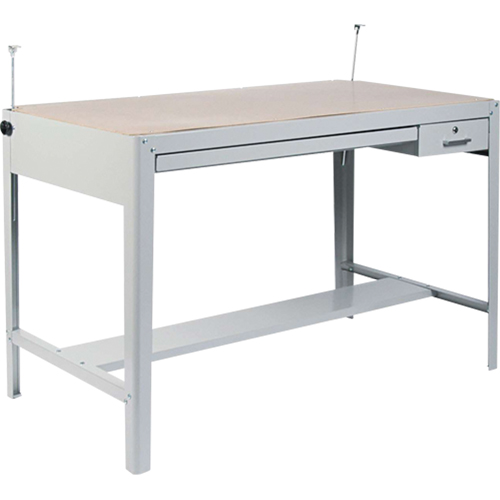 Precision Drafting Table Base, 56-3/8" W x Grey Rideout Tool & Machine Inc.