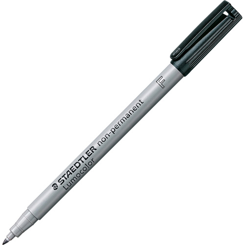 Lumocolor&reg; Non Permanent Fine Tip Black Marker, Black, Fine Tip Rideout Tool & Machine Inc.