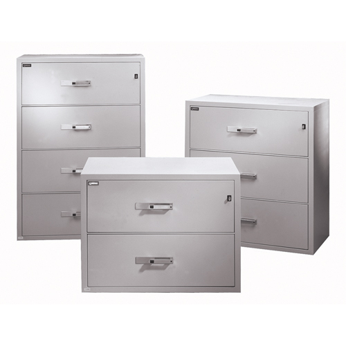 Fire Resistant Filing Cabinets, Steel, 2 Drawers, 38-3/4" W x 23-1/2" D x 29" H, Beige Rideout Tool & Machine Inc.