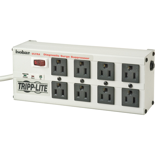Isobar&reg; Premium Surge Suppressors, 8 Outlets, 3840 J, 1440 W, 12' Cord Rideout Tool & Machine Inc.