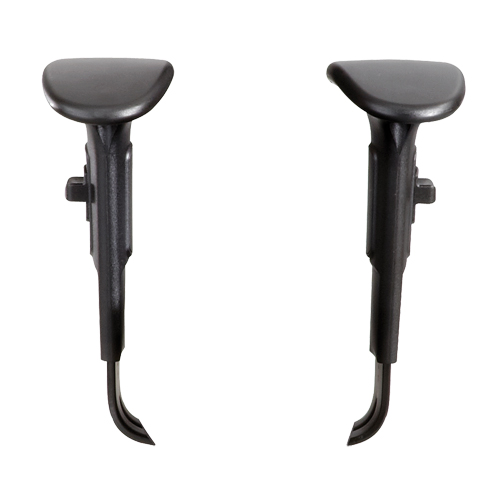 Ensemble d'accoudoirs rembourr&eacute;s en T ajustables Rideout Tool & Machine Inc.