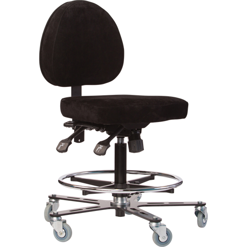 Si&egrave;ges ergonomiques pour le soudage TF180, Su&egrave;de, Noir, Capacit&eacute; 300 lb Rideout Tool & Machine Inc.