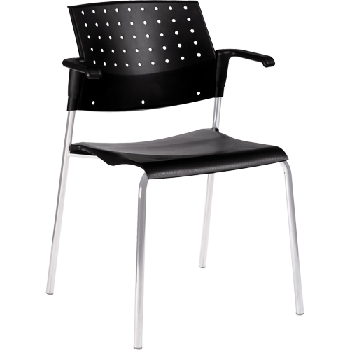 Chaises empilables, Plastique, Hauteur 33", Capacit&eacute; 300 lb, Noir Rideout Tool & Machine Inc.