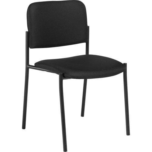 Chaises sans accoudoirs empilables, Tissu, Hauteur 32", Capacit&eacute; 300 lb, Noir Rideout Tool & Machine Inc.