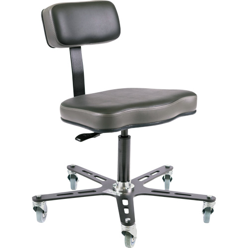 SF160 Ergonomic Chair, Mobile, Vinyl Seat, Black Rideout Tool & Machine Inc.