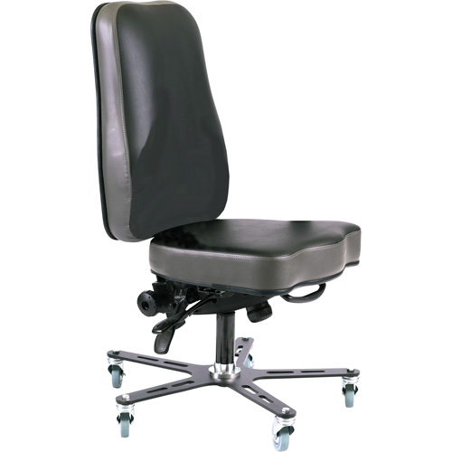 Chaise ergonomique Synergo I, Mobile, Vinyle Si&egrave;ge, Noir Rideout Tool & Machine Inc.