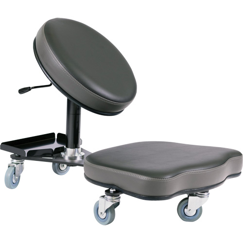 Chaise ergonomique Flex, Vinyle, Noir/gris Rideout Tool & Machine Inc.