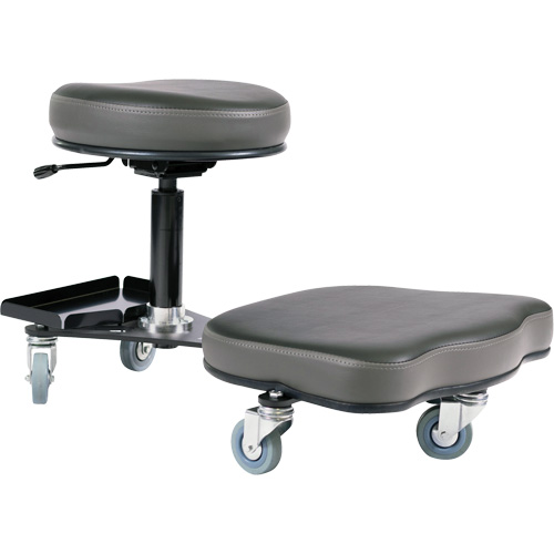 Chaise ergonomique Flex, Vinyle, Noir/gris Rideout Tool & Machine Inc.