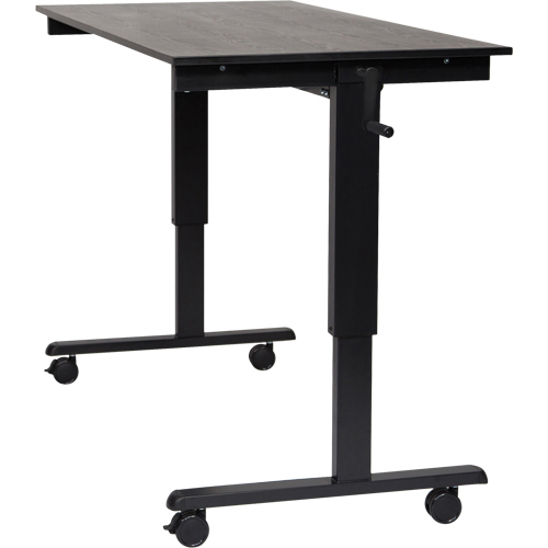 Bureau ajustable pour travail assis et debout, , 48-1/2" h x 59" la x 29-1/2" p, Noir Rideout Tool & Machine Inc.