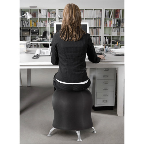 Zenergy Ball Chair, Vinyl, Black, 250 lbs. Capacity Rideout Tool & Machine Inc.