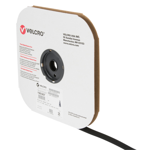 Ruban d'attaches, Crochet, 25 vg x 3/4", Cousu, Noir Rideout Tool & Machine Inc.